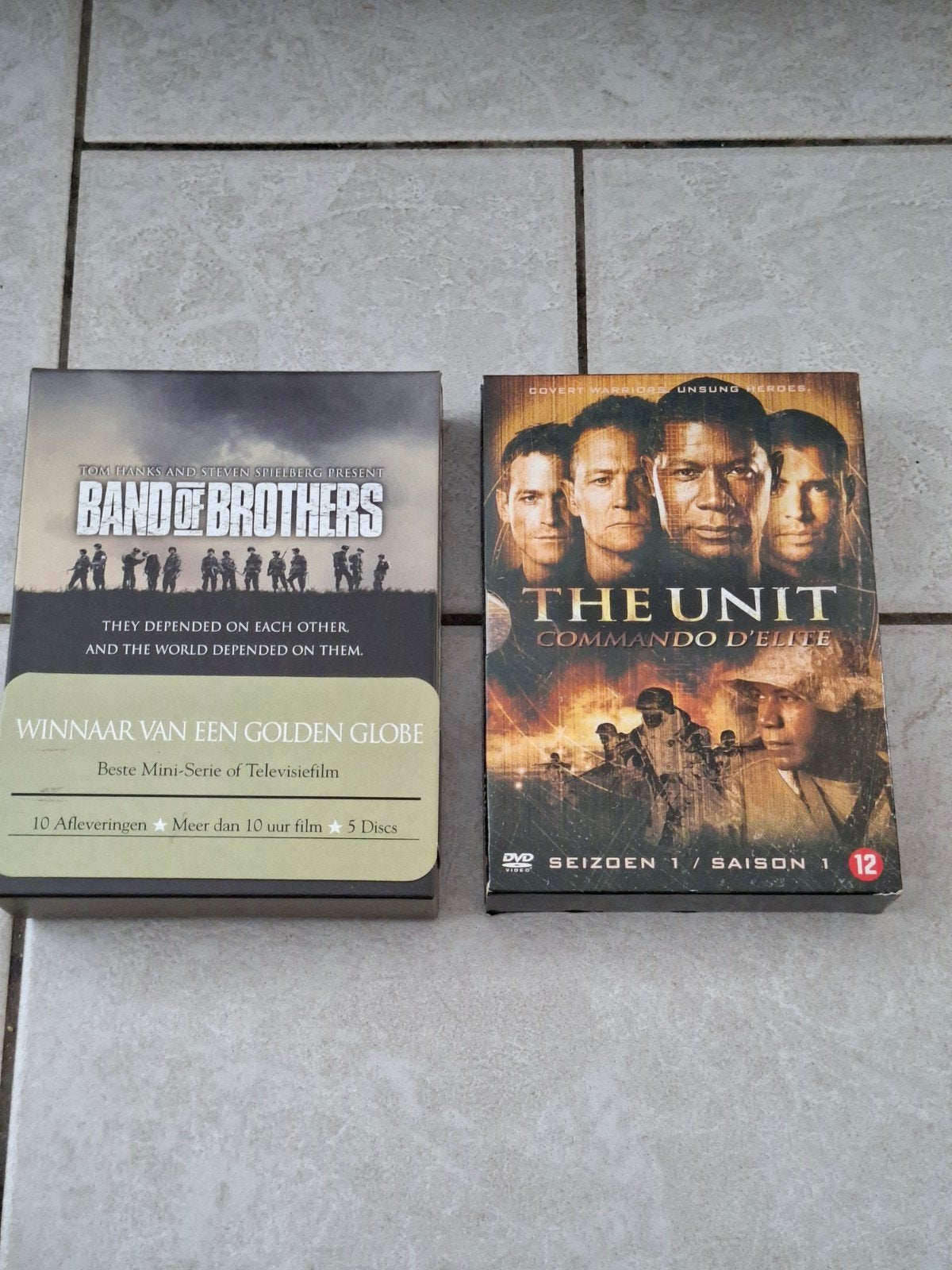 BAND OF BROTHERS EN THE UNIT COMMANDO D'ELITE DVD BOX €5, Vanaf 16 jaar, Ophalen of Verzenden, Zo goed als nieuw, Actie en Avontuur