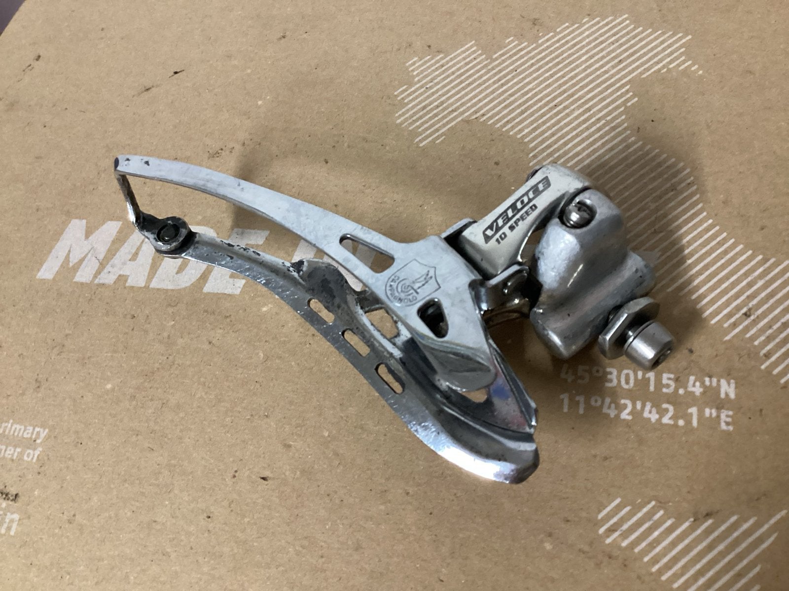 Campagnolo Veloce 10 Speed Voorderailleur, Fietsen en Brommers, Gebruikt, Verzenden, Derailleur of Ketting, Aluminium