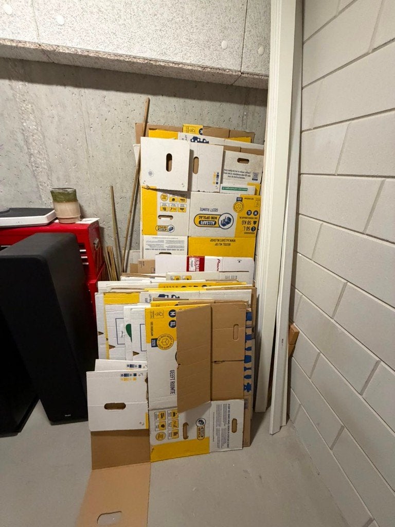~55 verhuisdozen, Doe-het-zelf en Verbouw, Kratten en Dozen, Ophalen, 40 tot 60 cm, Opvouwbaar, 50 tot 75 cm