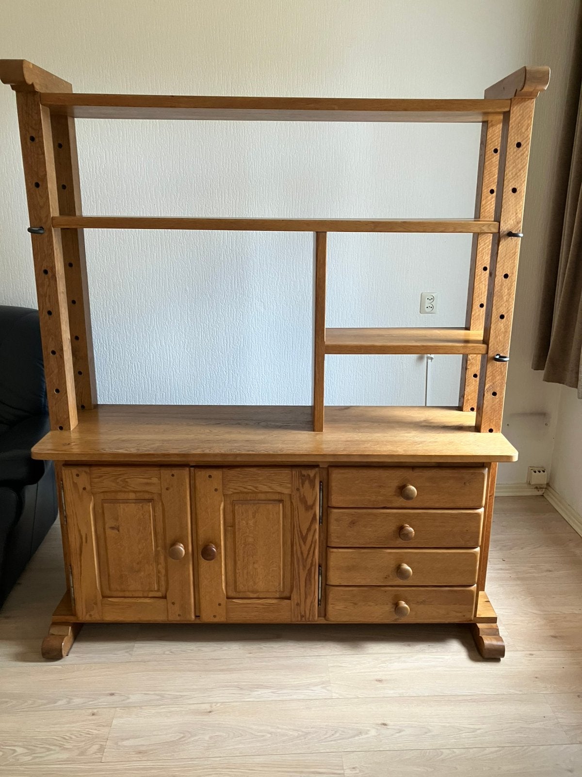 Eiken kast, Ophalen, Zo goed als nieuw, 25 tot 50 cm, 150 tot 200 cm