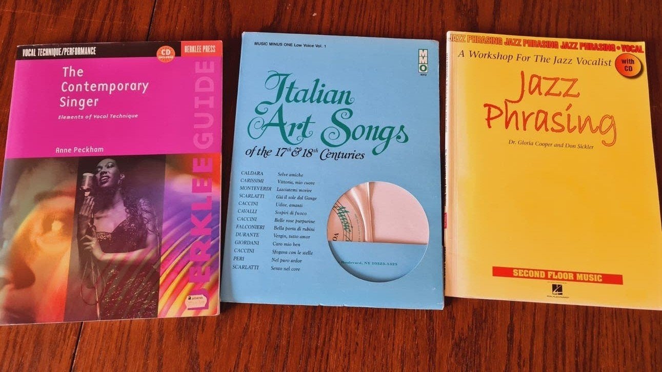 3 Zangboeken met CD's: Jazz, Klassiek & Techniek, Ophalen of Verzenden