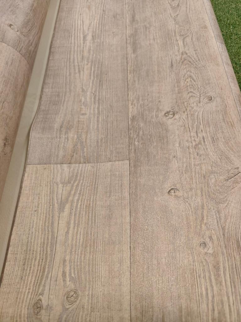 Mooie coupon vinyl 285 x 400, Ophalen, Nieuw, Beige, Vinyl