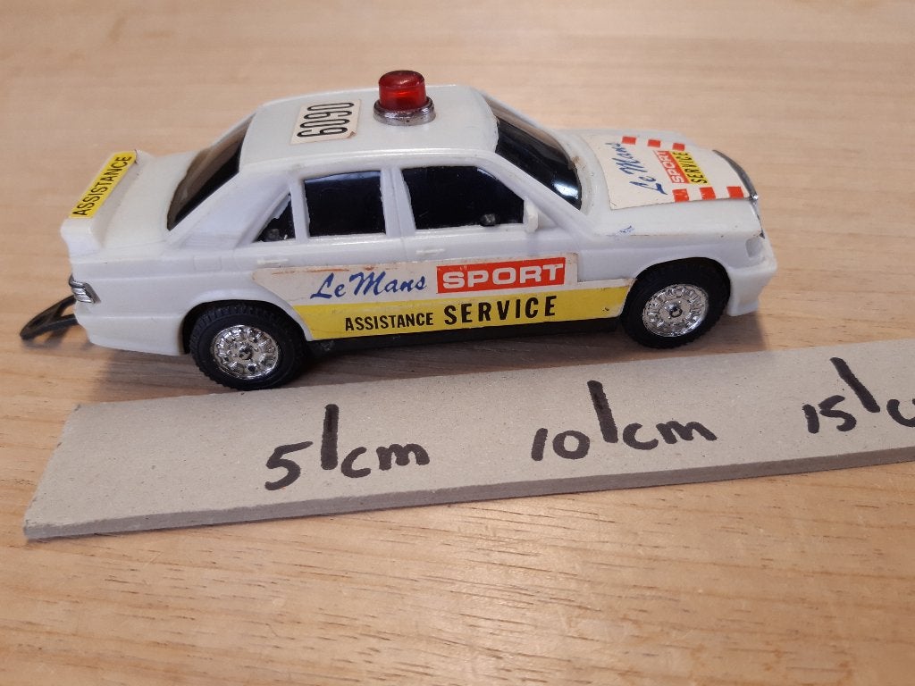 Modelauto Mercedes Wit 14 cm Le Mans ong 1:32, Ophalen of Verzenden, Gebruikt, Auto, Overige merken