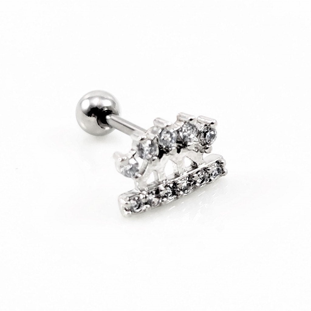 RVS Kroon Oorpiercing - Tragus - Kraakbeen - Helix, Staal, Birgitta-Gracht 33, 6465 EL Kerkrade, Nederland, Verzenden, Oor- of Traguspiercing