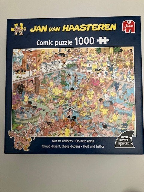Jan van Haasterenpuzzel thema Op hete Kolen, Ophalen of Verzenden, 500 t/m 1500 stukjes, Zo goed als nieuw, Legpuzzel