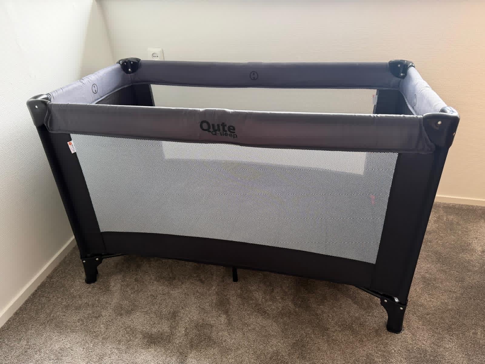 Handig Campingbedje / Logeerbed - Qute Q-sleep, Ophalen, Gebruikt, 70 tot 85 cm, 140 tot 160 cm