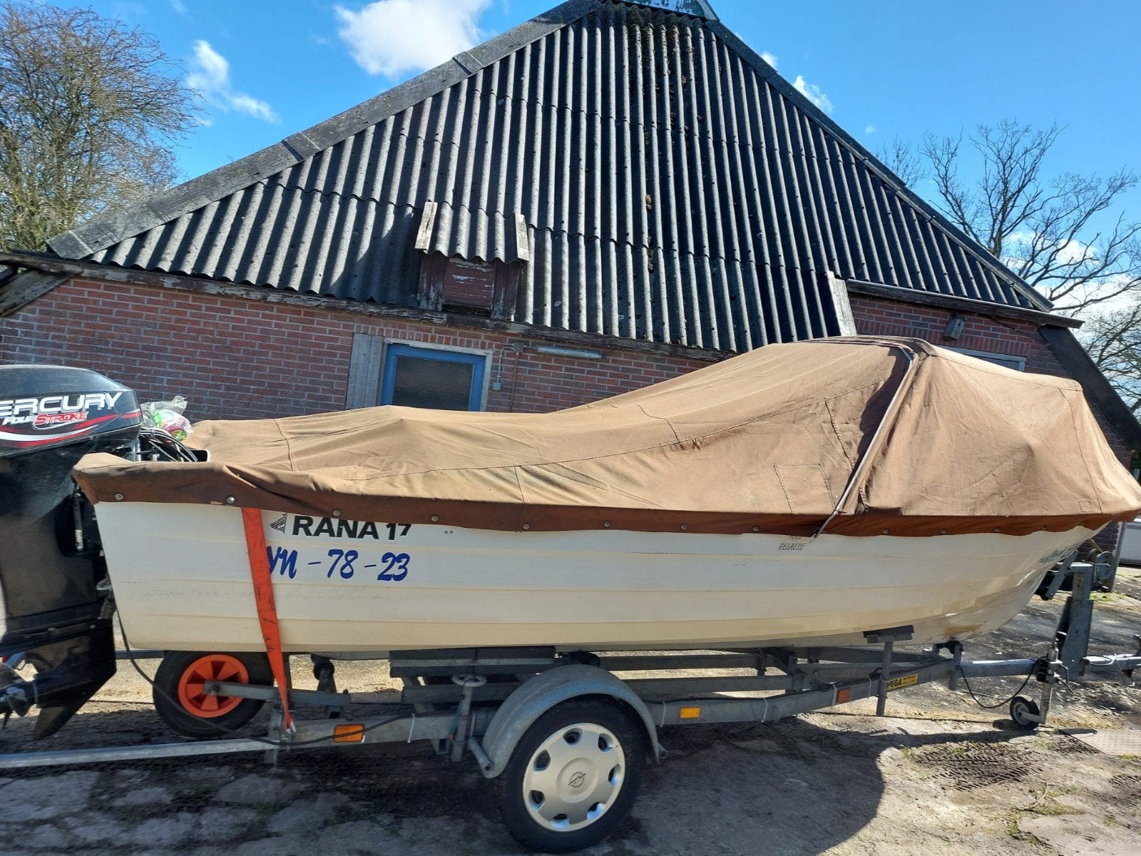 Te koop Rana 17 op kniktrailer, Watersport en Boten, Vis- en Consoleboten, Ophalen