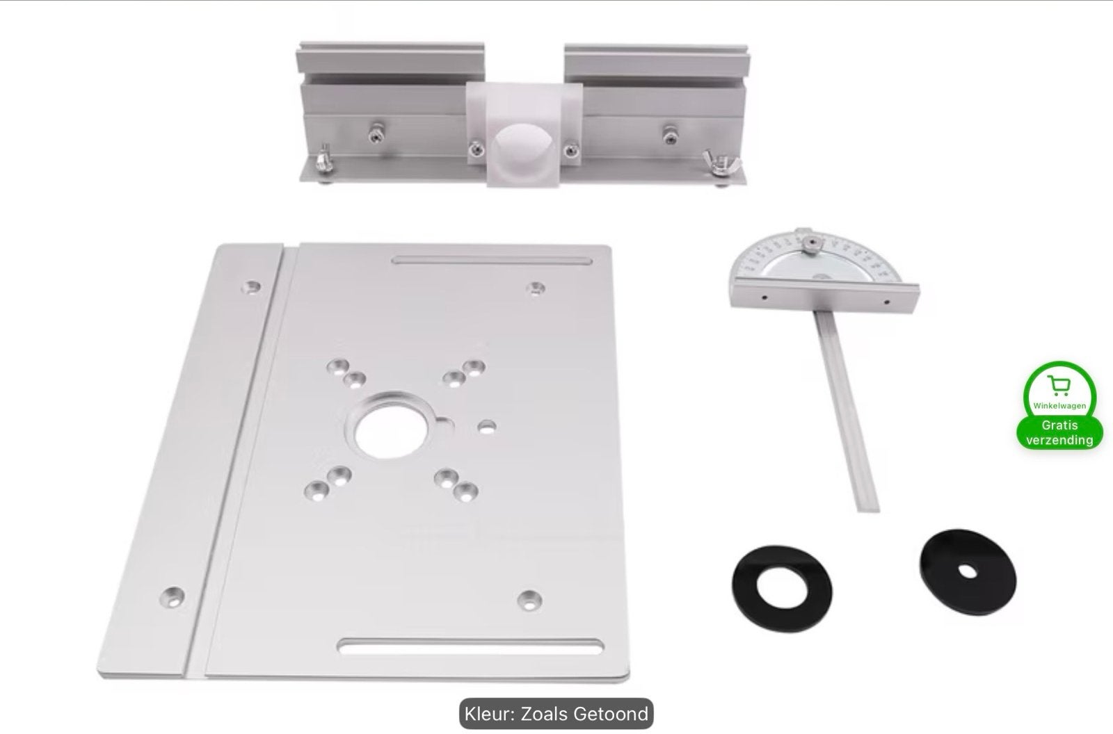 Freesplaat en freeslift set van aluminium voor 65mm freesmac, Ophalen of Verzenden, Nieuw, Elektrisch, Bovenfrees