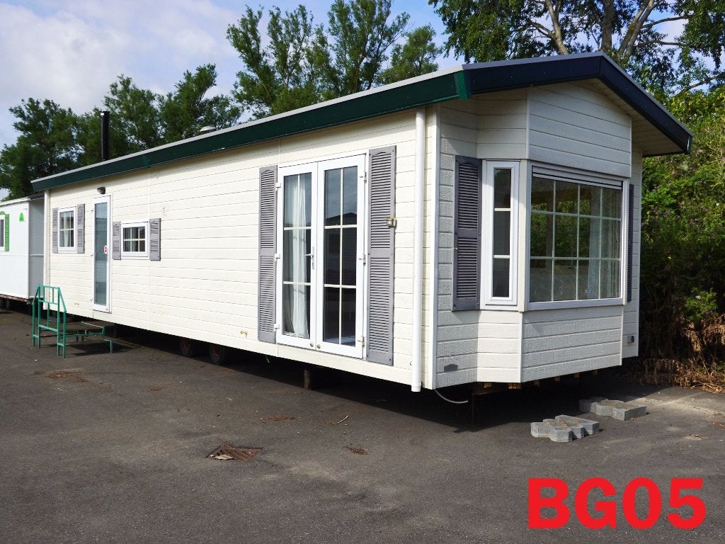 Spiegelchalet met dubbel glas en 2 slaapkamers te koop, Caravans en Kamperen, Tot en met 4