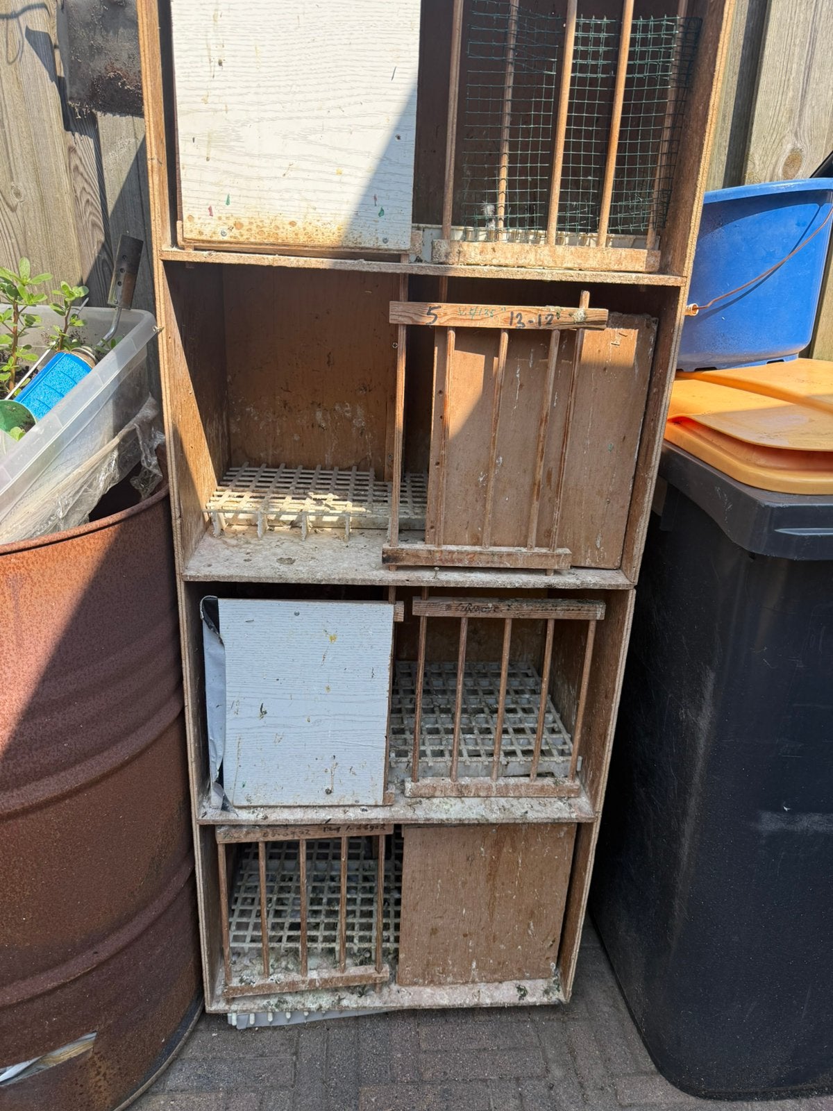 Broedhok duiven, Dieren en Toebehoren, Vogels | Hokken en Kooien, Ophalen, Gebruikt, Hout, Vogelkooi