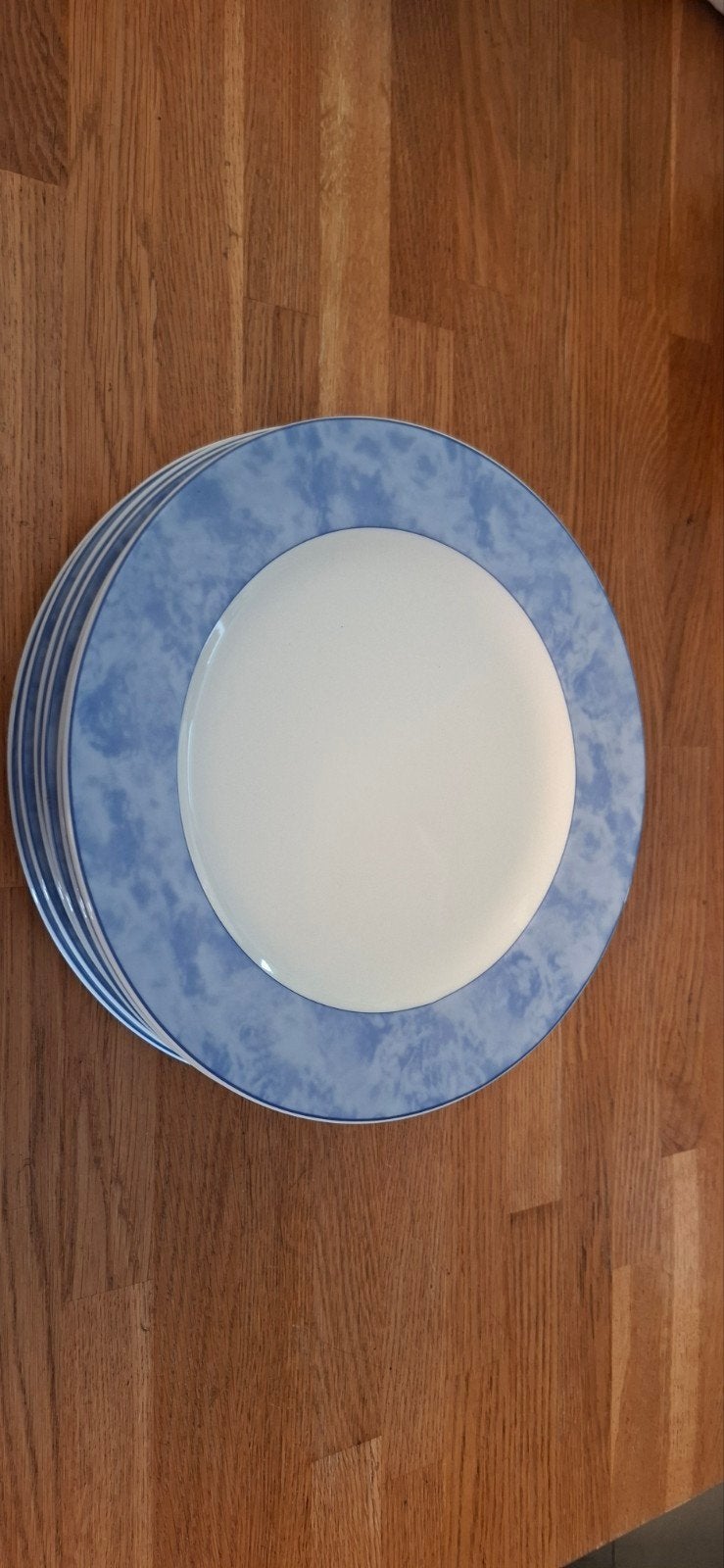 Arzberg (AH) servies pizza / onderbord, blauwe rand, Huis en Inrichting, Keuken | Servies, Ophalen, Arzberg, Zo goed als nieuw