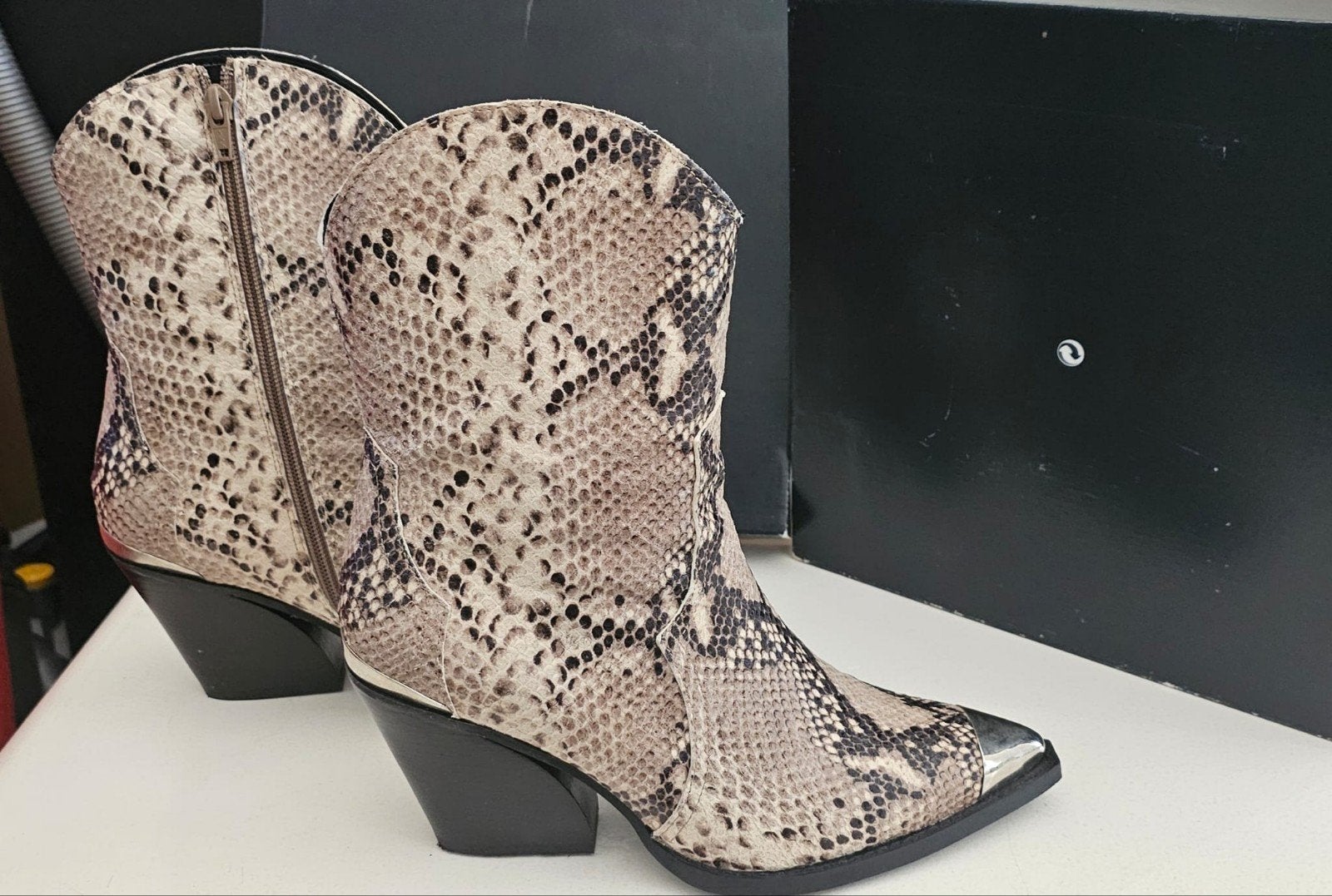 Sascha cowboylaarzen met slangenprint - maat 41, Kleding | Dames, Overige kleuren, Lage of Enkellaarzen, Gedragen, Sascha
