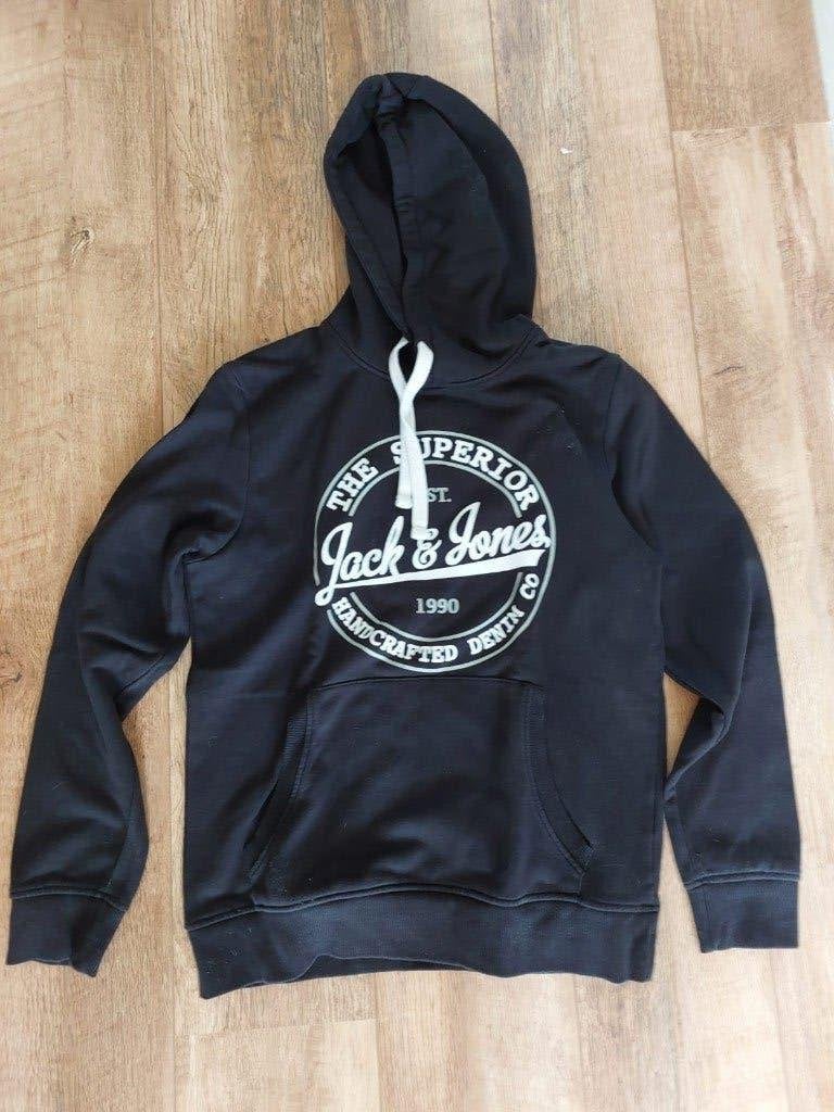 Marine blauwe hoodie van Jack & Jones maat 176(M), Jongen of Meisje, Trui of Vest, Ophalen of Verzenden, Zo goed als nieuw
