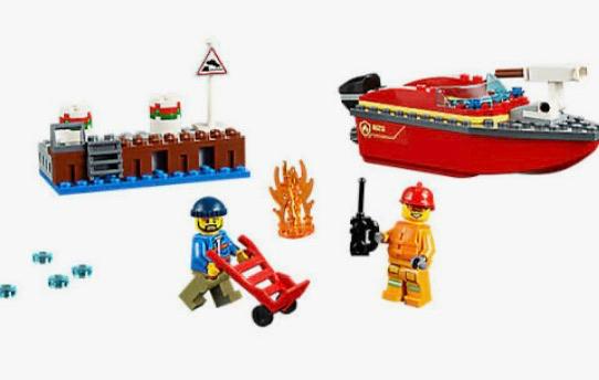 LEGO 60213 brand aan de kade, Ophalen, Lego, Zo goed als nieuw, Compleet