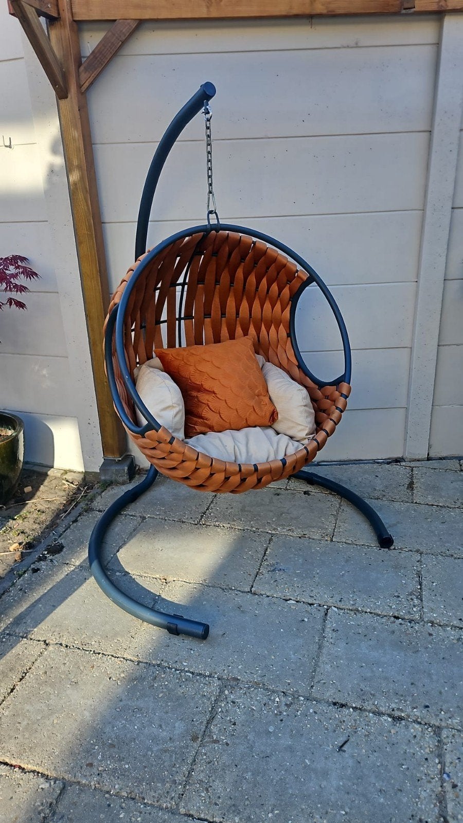 Prachtige hangstoel voor binnen of overkapping, Ophalen, Rotan