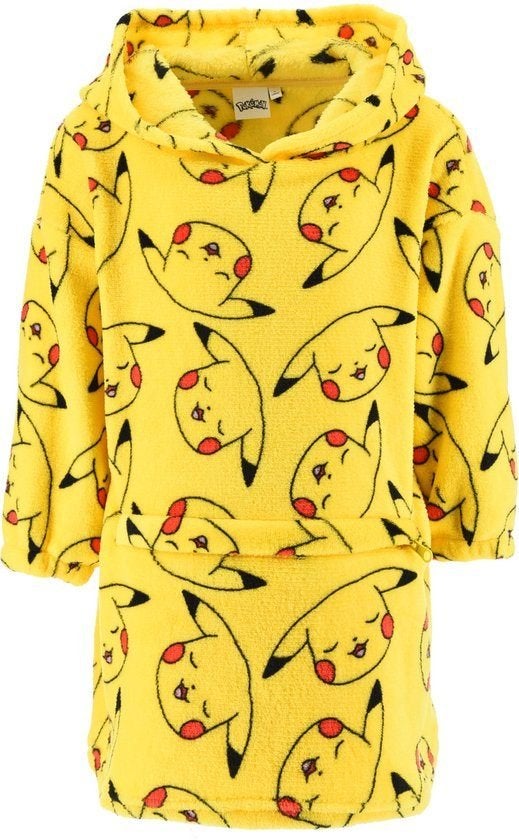 Pokemon hoodie geel pikachu poncho maat 140, Overige typen, Jongen of Meisje, Nieuw, Ophalen of Verzenden
