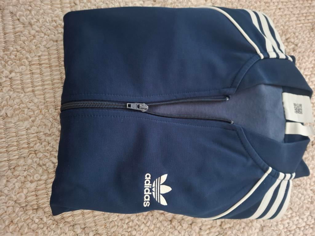 Adidas trainingsjack donkerblauw, Ophalen of Verzenden, Zo goed als nieuw, Blauw