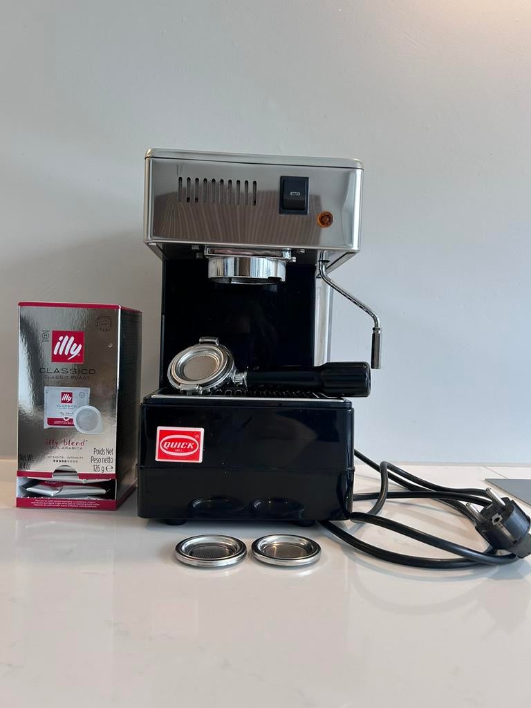 Quick Mill 820 espressoapparaat – geschikt voor ESE sachets, Witgoed en Apparatuur, Koffiezetapparaten, Gebruikt, Koffiepads en cups