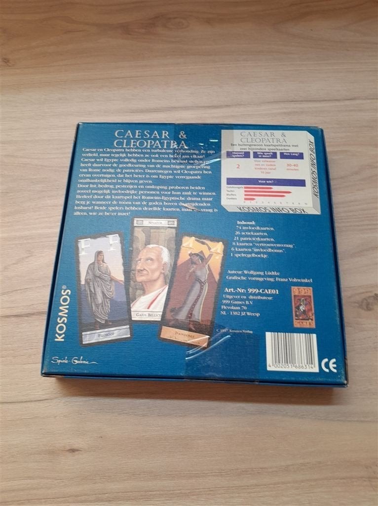 Caesar en Cleopatra - 999 games kaartspel - s3785, Verzenden, Zo goed als nieuw
