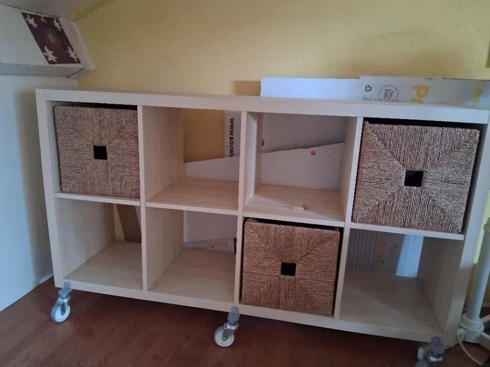 8 vaks Kallax open kast vakkenkast 4x2 lichtbruin Ikea, Huis en Inrichting, Kasten | Ladekasten, Ophalen, Gebruikt, 100 tot 150 cm