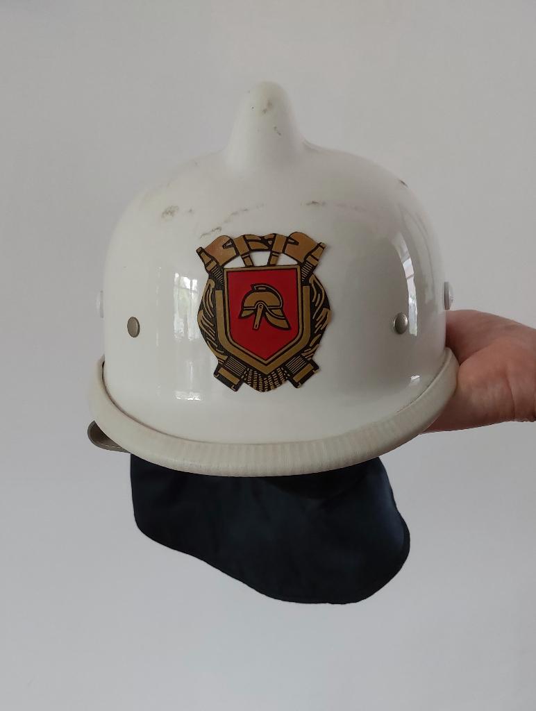 Brandweer helm met neklap Cromwell vintage, Ophalen of Verzenden, Gebruikt