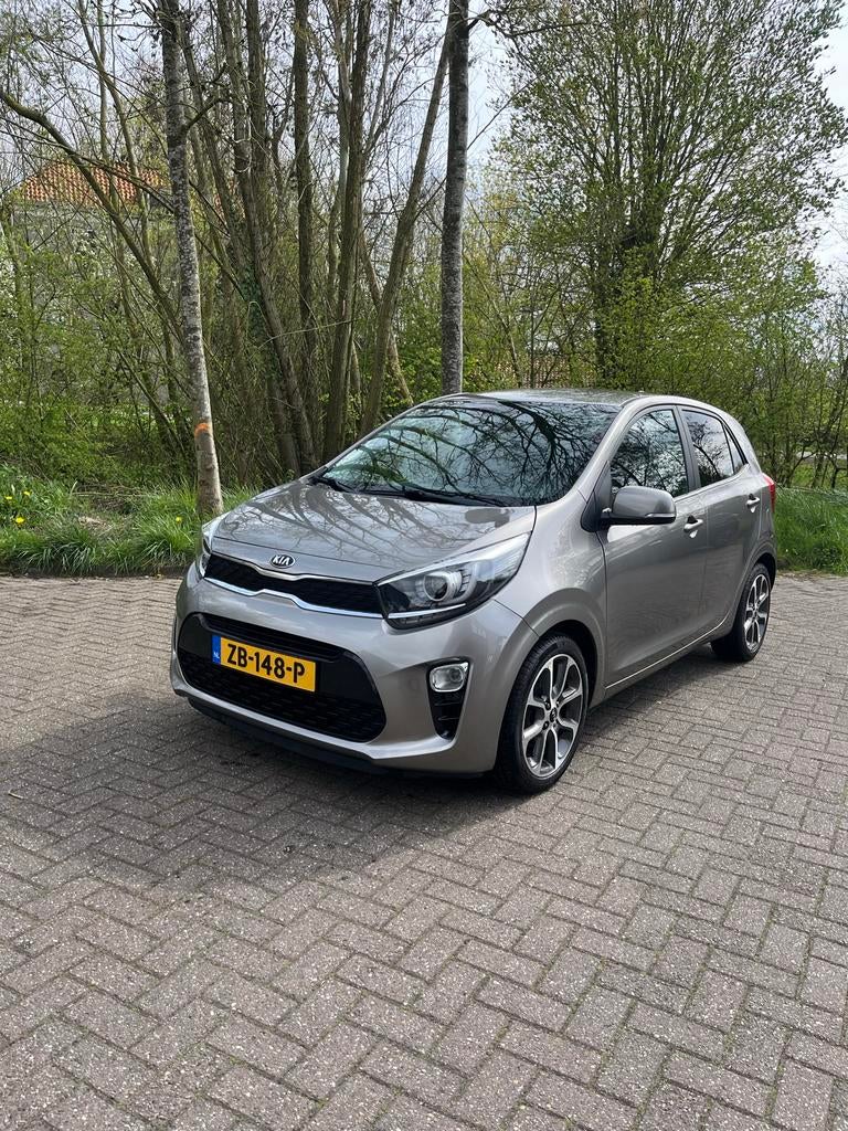 Kia Picanto 1.0 MPi 67pk 4-zits 2019 Grijs, Auto's, Kia, Voorwielaandrijving, Euro 5, Zwart, Handgeschakeld