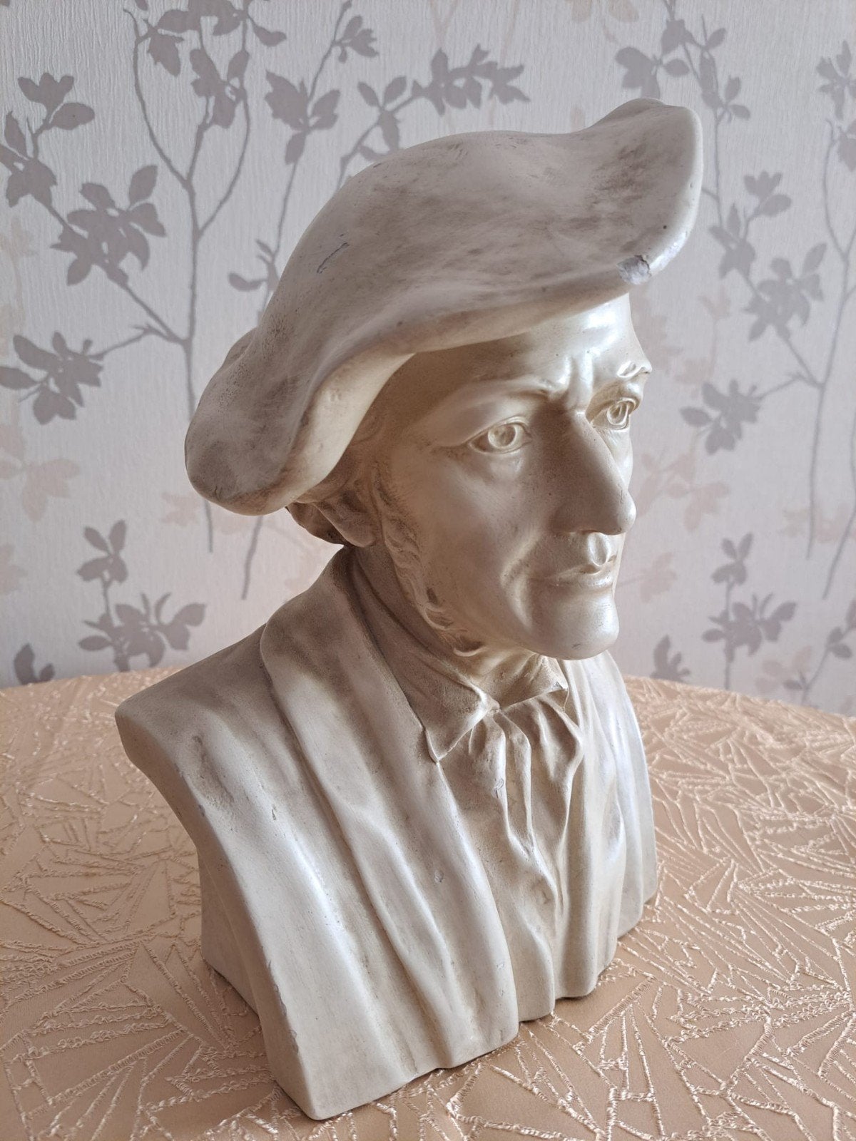 Buste van Richard Wagner - Componist, Antiek en Kunst, Ophalen, Gips, Buste, Beige
