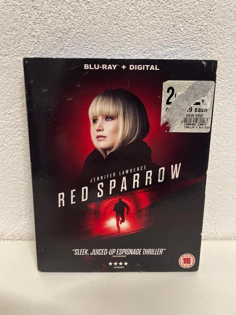 Red Sparrow Blu-ray + Digital - Jennifer Lawrence Thriller, Ophalen of Verzenden, Zo goed als nieuw, Thrillers en Misdaad