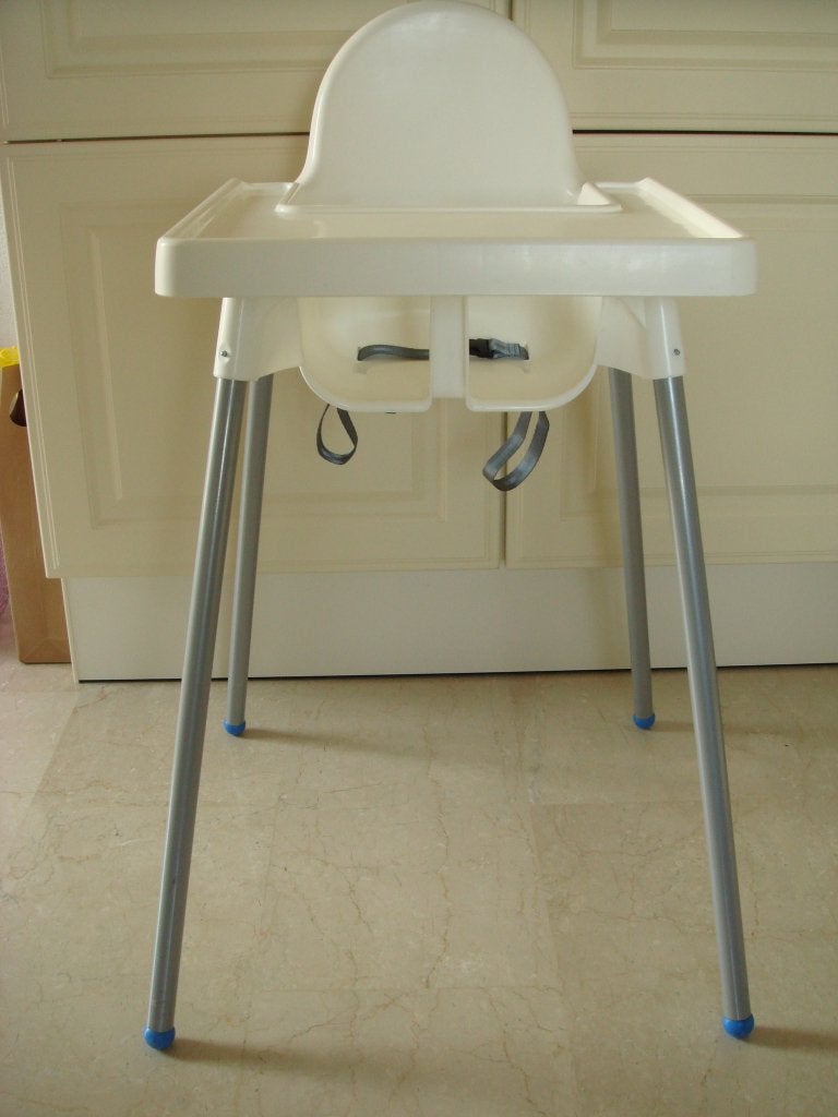 Ikea kinderstoel wit met stoel verkleiner ., Ophalen, Gebruikt, Overige typen, Gordel(s)