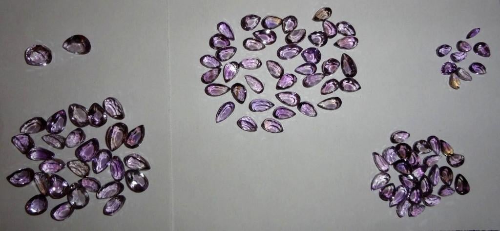 Cabochon Amethist Ametrien Gefacetteerd druppel, Ophalen of Verzenden, Nieuw