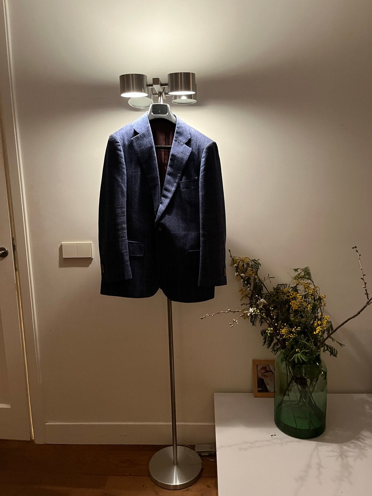 Suitsupply Lazio jasje- Wol, zijde, linnen - Maat 25, Ophalen of Verzenden, Zo goed als nieuw, Overige maten, Blauw