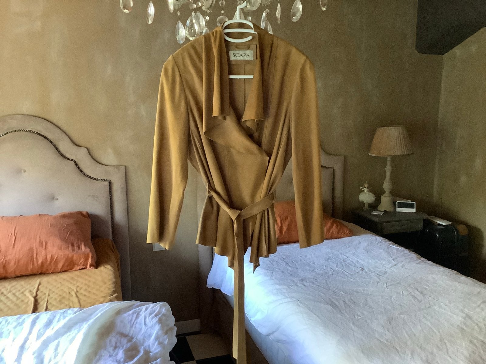 Scapa zachte suède leder blouse maat 36, Kleding | Dames, Ophalen of Verzenden, Zo goed als nieuw, Maat 36 (S), Bruin