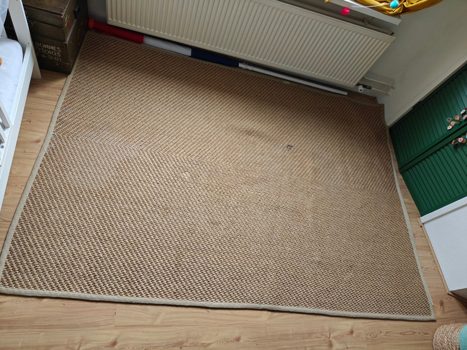 Kleed Ikea Hellested, lichtbruin geweven, Huis en Inrichting, Ophalen, Gebruikt, 150 tot 200 cm, 200 cm of meer