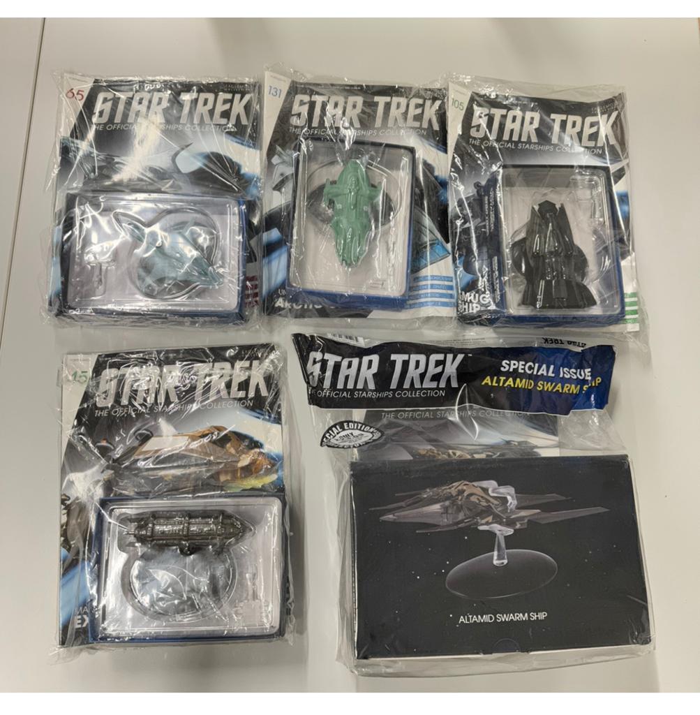 5x Startrek Star Trek Spaceships collection + special issue, Beeldje, Replica of Model, Nieuw, Ophalen of Verzenden, H
