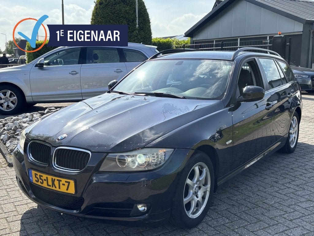 BMW 3 Serie Touring 316i Zwart 2010 Xenon (bj 2010), Auto's, Euro 5, 1599 cc, 4 cilinders, Zwart