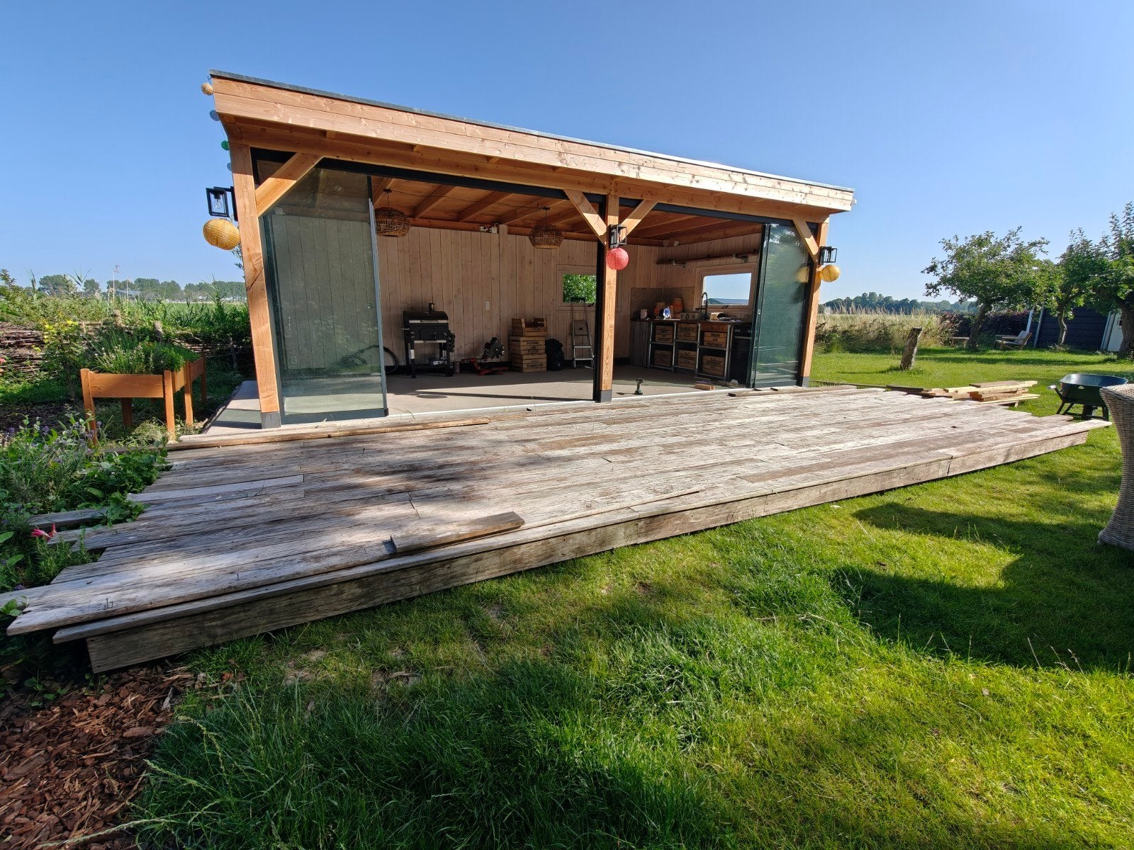Goedkope terras/vlonderdelen, goed voor een 2de bestemming!, Ophalen, Hout