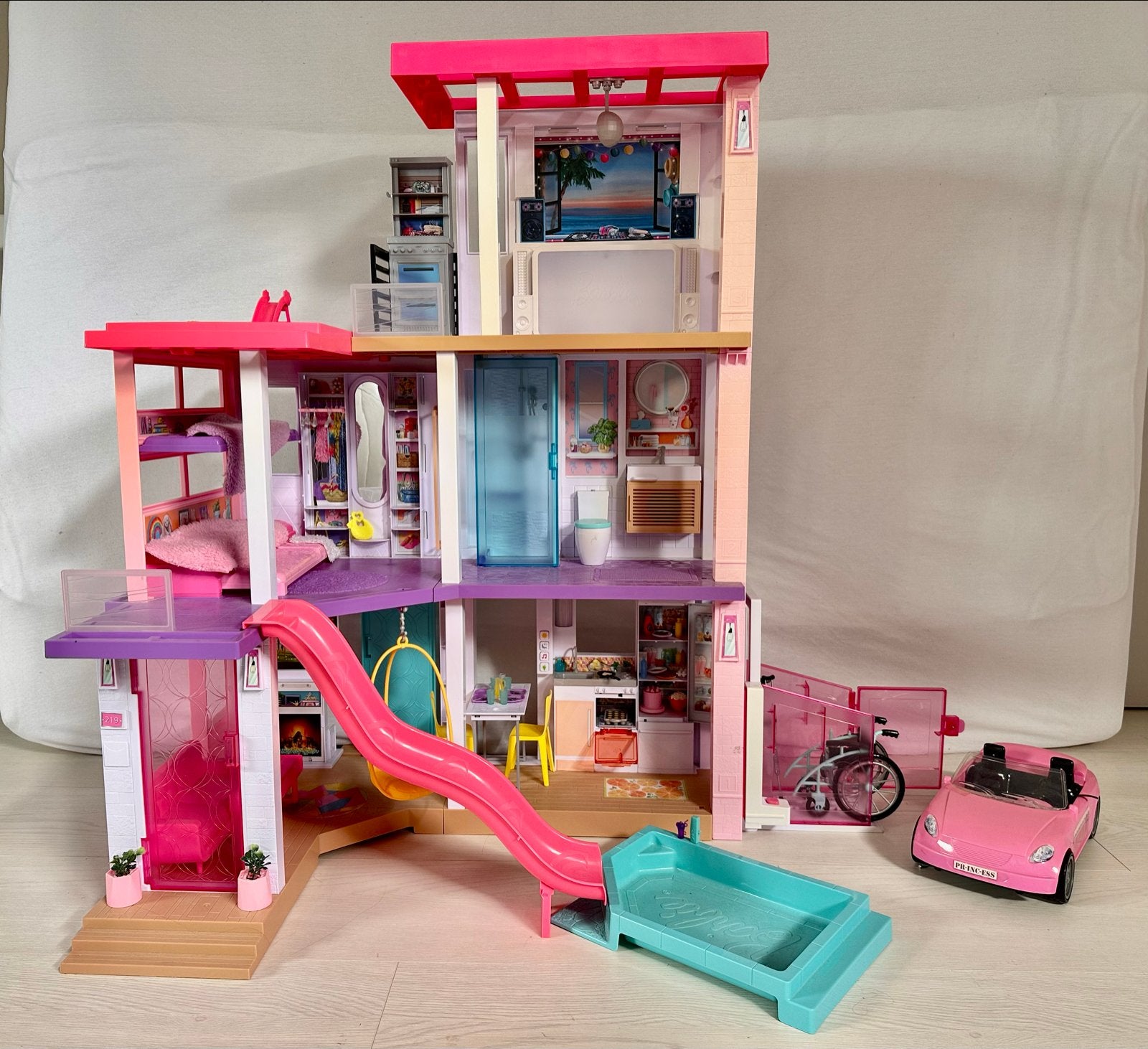 Barbie Droomhuis Zo Goed Als Nieuw met licht & geluid, Ophalen of Verzenden, Zo goed als nieuw, Barbie