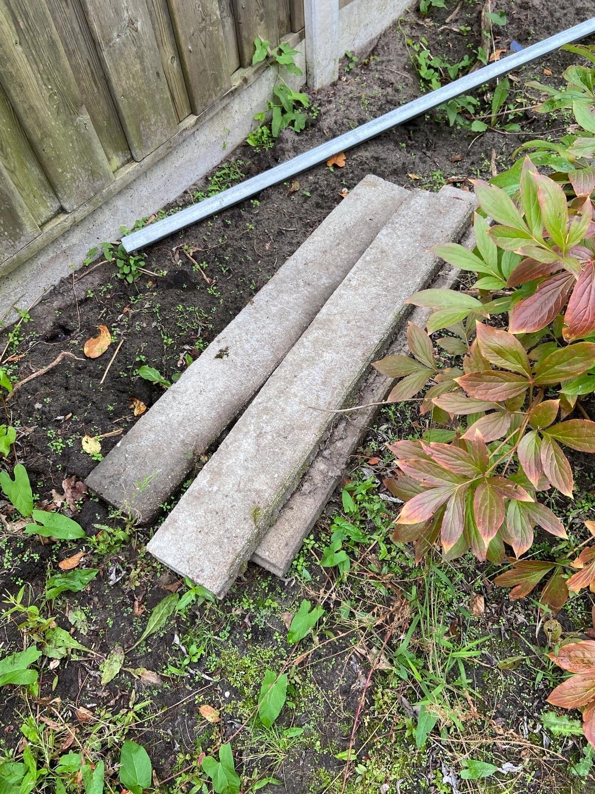 Betonnen borderranden / opsluitband, totaal 19 meter, Ophalen, Gebruikt, 100 tot 200 cm, Border