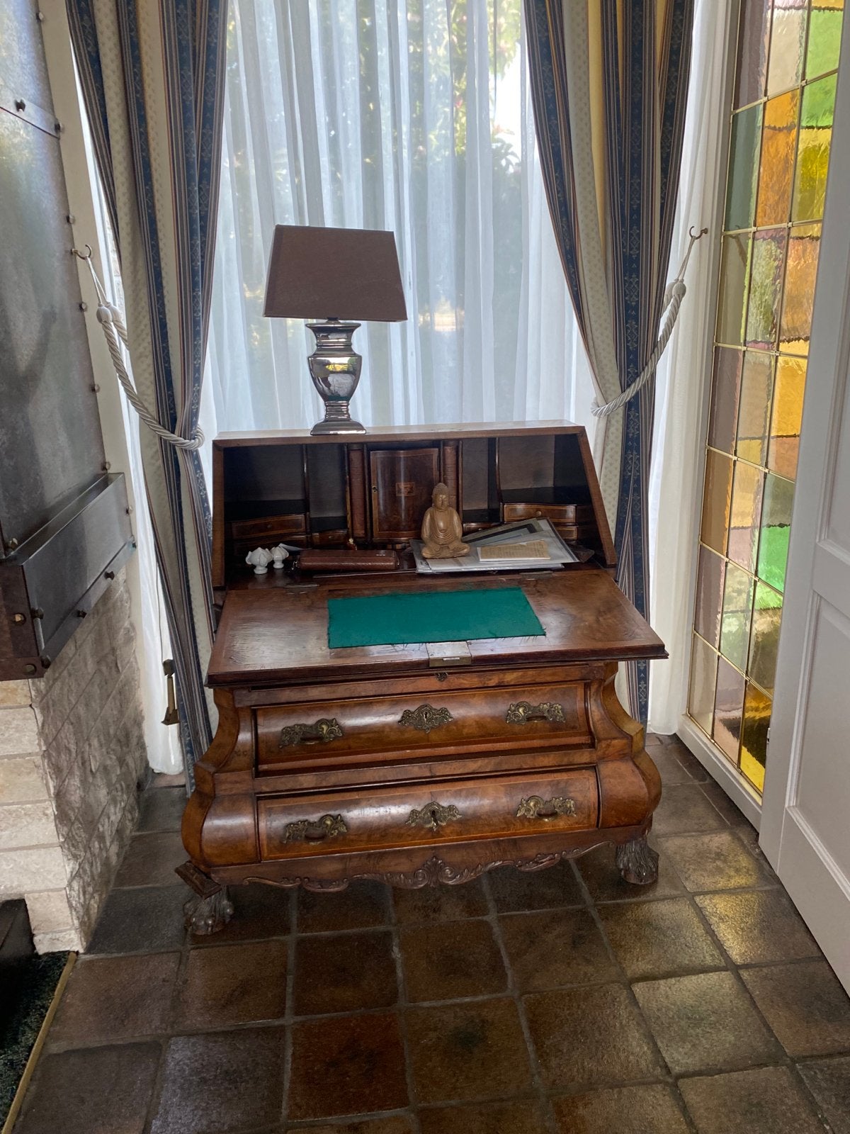 Antiek Biedermeier secretaire bureau, Ophalen