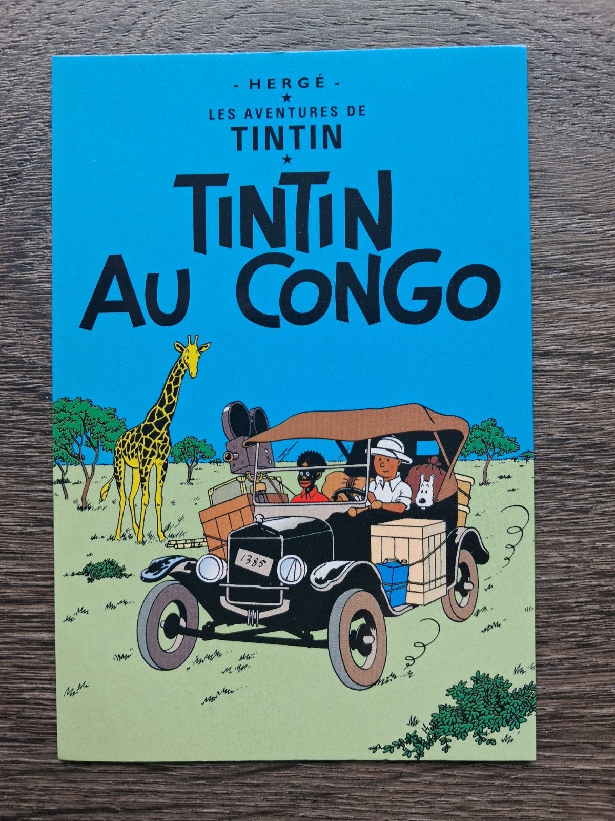 Kuifje postkaart | TinTin Au Congo, Ophalen of Verzenden, Hergé