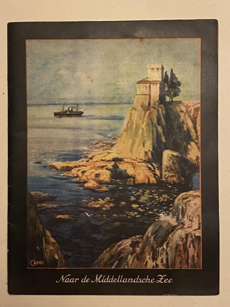 Vintage Verzamelalbum – Naar de Middellandsche Zee (1928), Verzenden, Gelezen, Plaatjesalbum