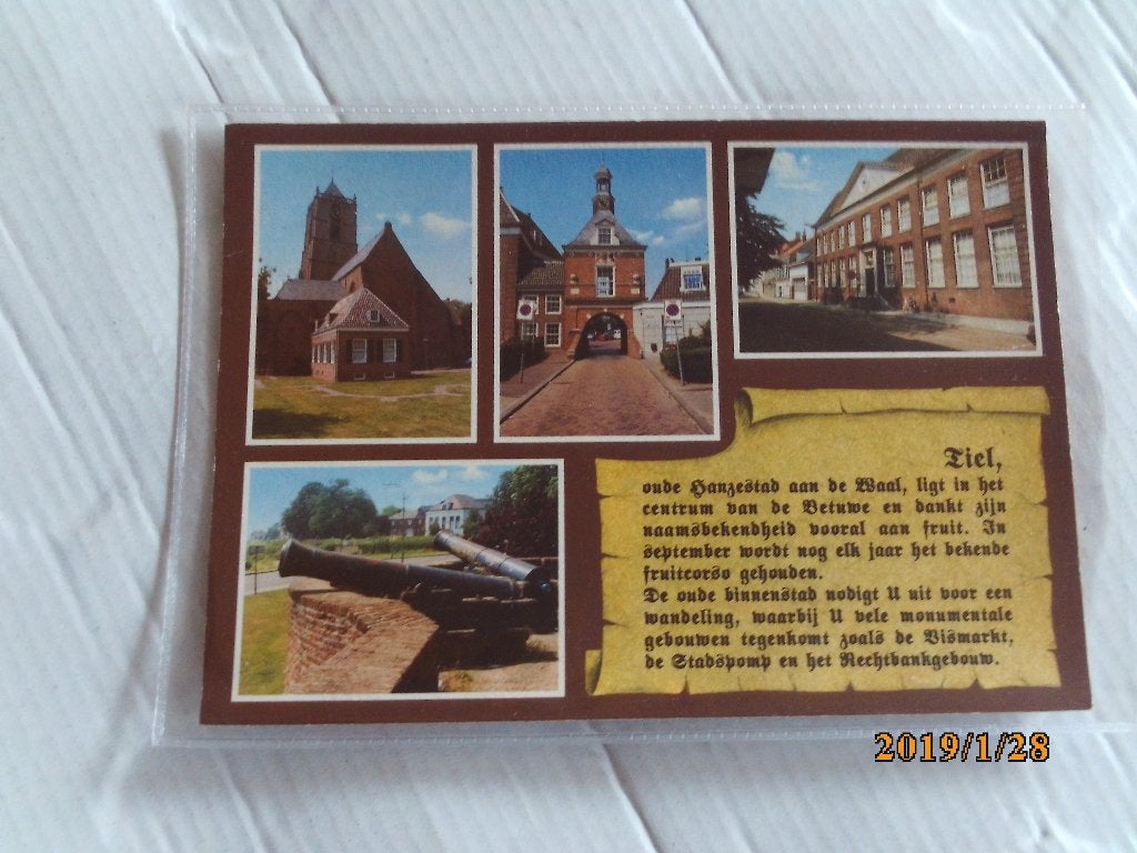 ansichtkaart tiel, Verzamelen, Ophalen of Verzenden, 1980 tot heden, Ongelopen, Gelderland
