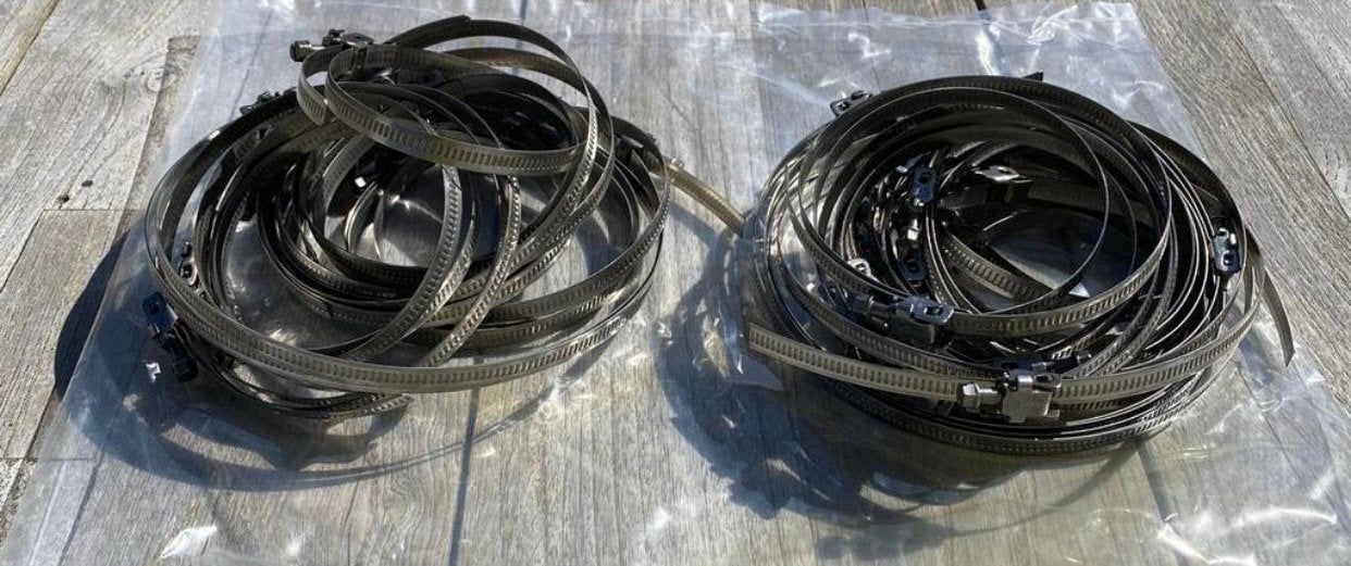 RVS Kabelbinders / Slangklemmen - Diverse Maten, Gebruikt, 250 mm of meer, Overige typen, Ophalen of Verzenden