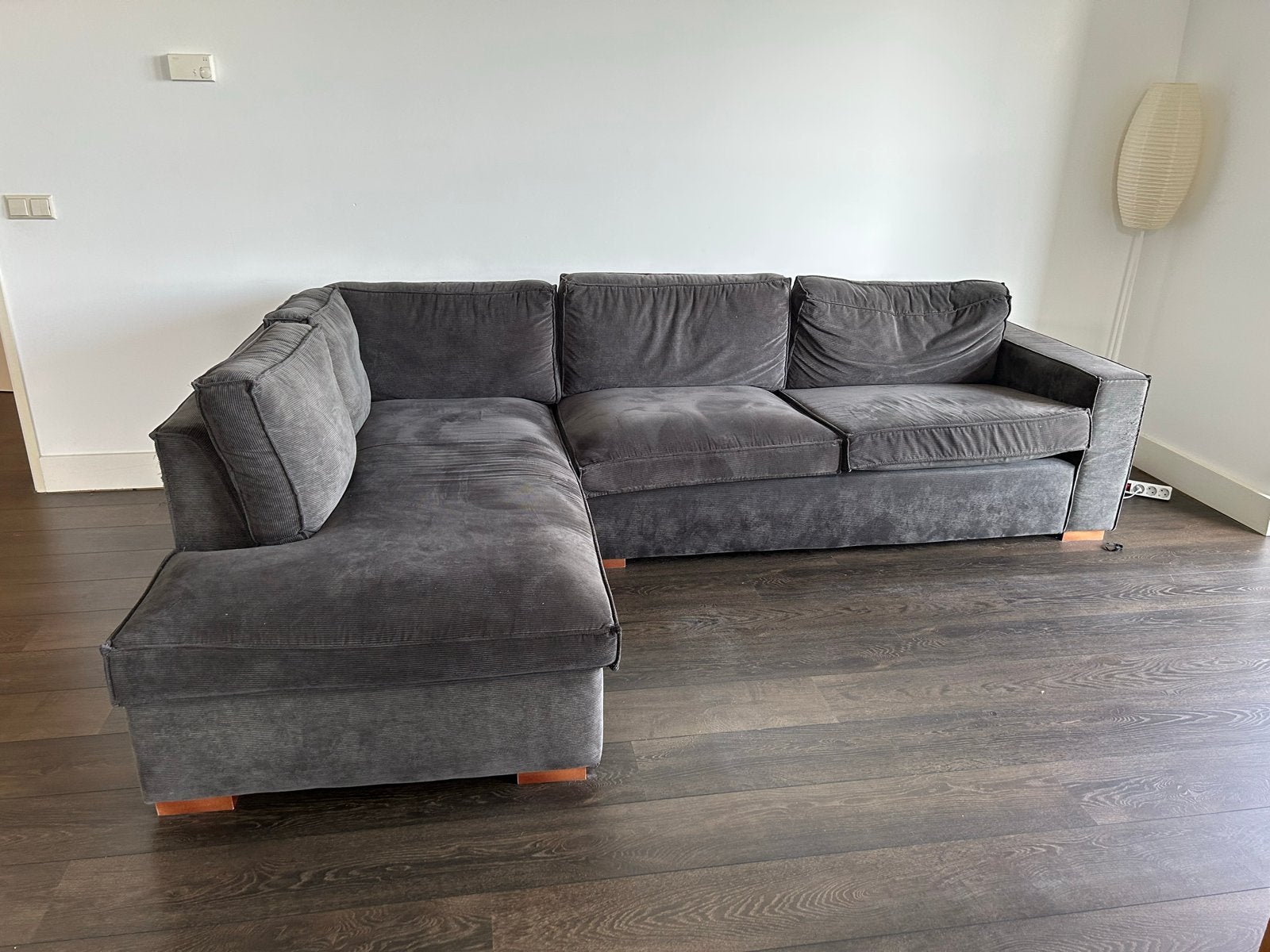 Woood hoekbank Thomas - Licht beschadigd, Ophalen, 250 tot 300 cm, Gebruikt, 100 tot 125 cm