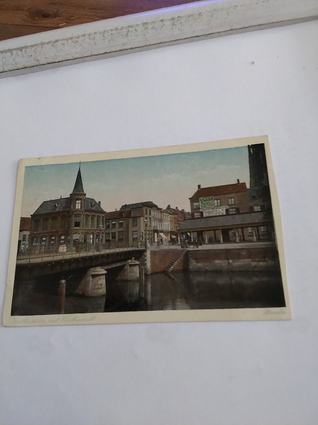 Oude Ansichtkaart Breda - POSTKANTOOR MET VISCHMARKT 1922, Ophalen of Verzenden, Voor 1920, Gelopen, Noord-Brabant