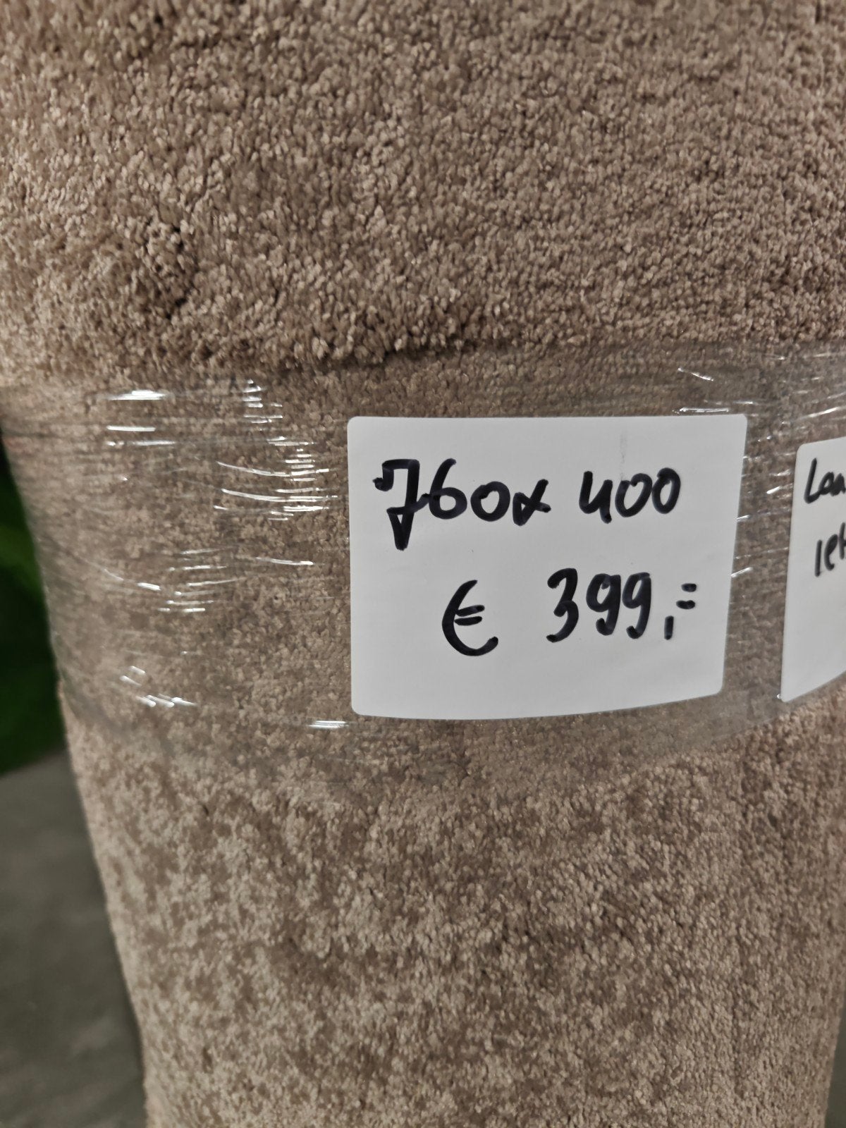 Mooie coupon beige tapijt 7.60 x 4.00, Ophalen, Nieuw, Beige, Tapijt