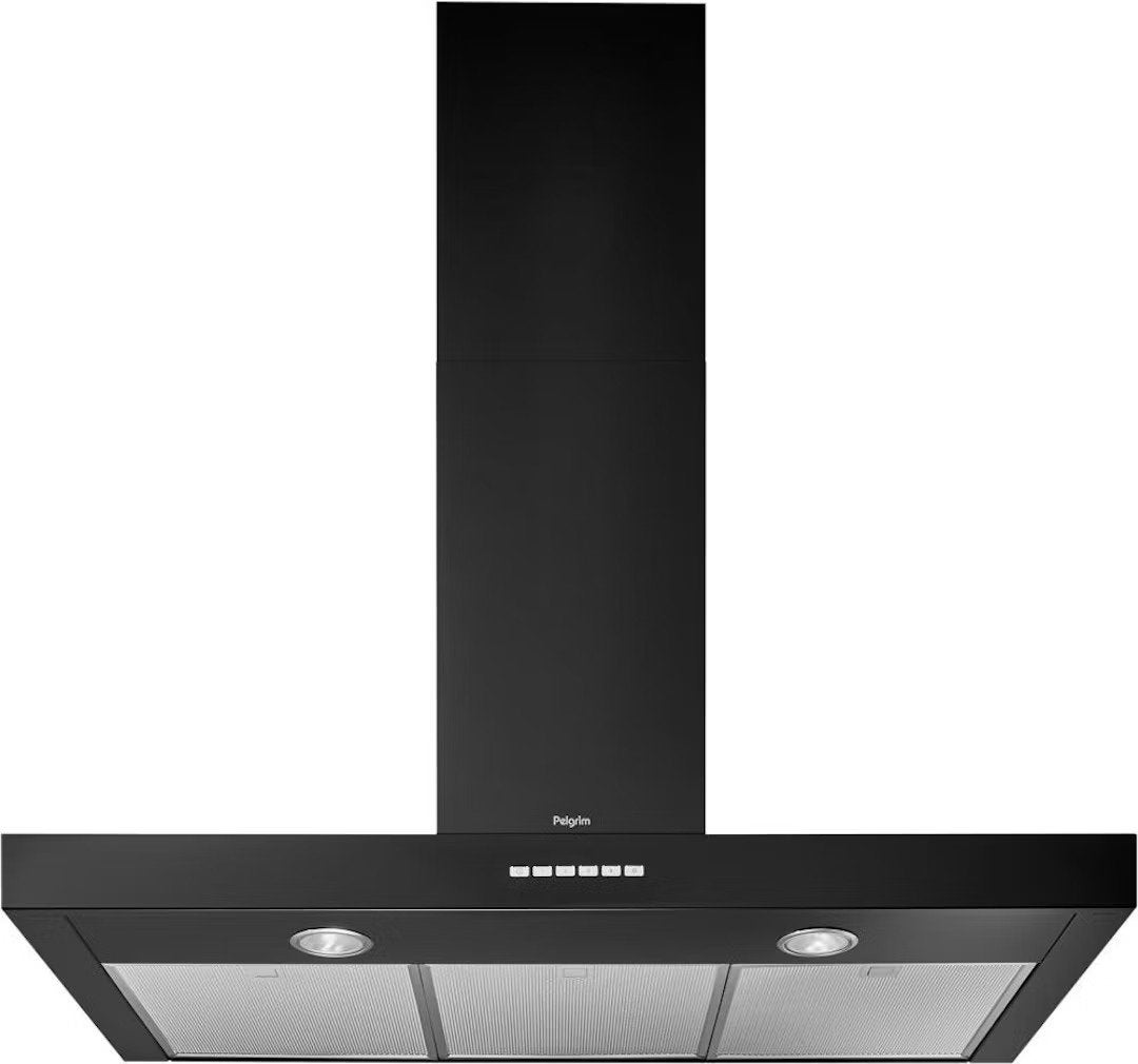 Pelgrim BSK962MAT afzuigkap 90 cm matzwart, als nieuw, Witgoed en Apparatuur, Ophalen, Wandschouwkap, Motor, Zo goed als nieuw