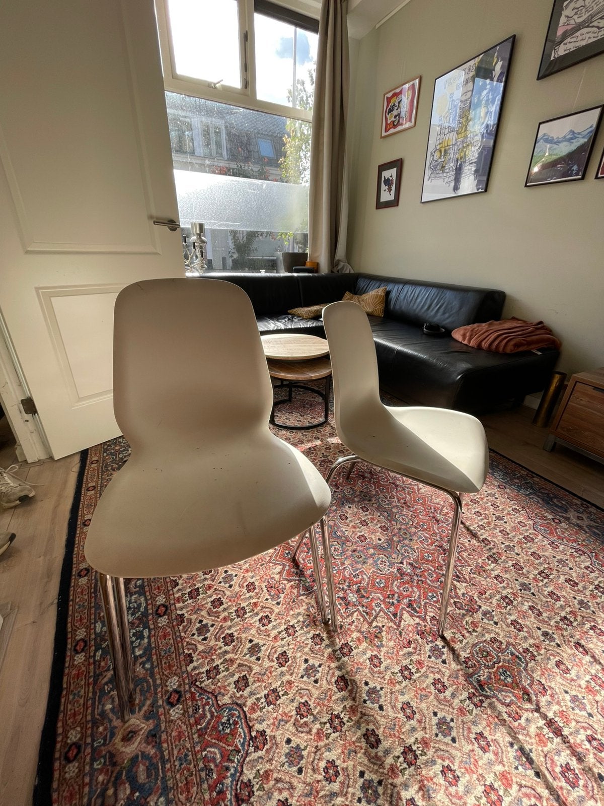 4 stoelen, Ophalen, Kunststof, Gebruikt, Wit