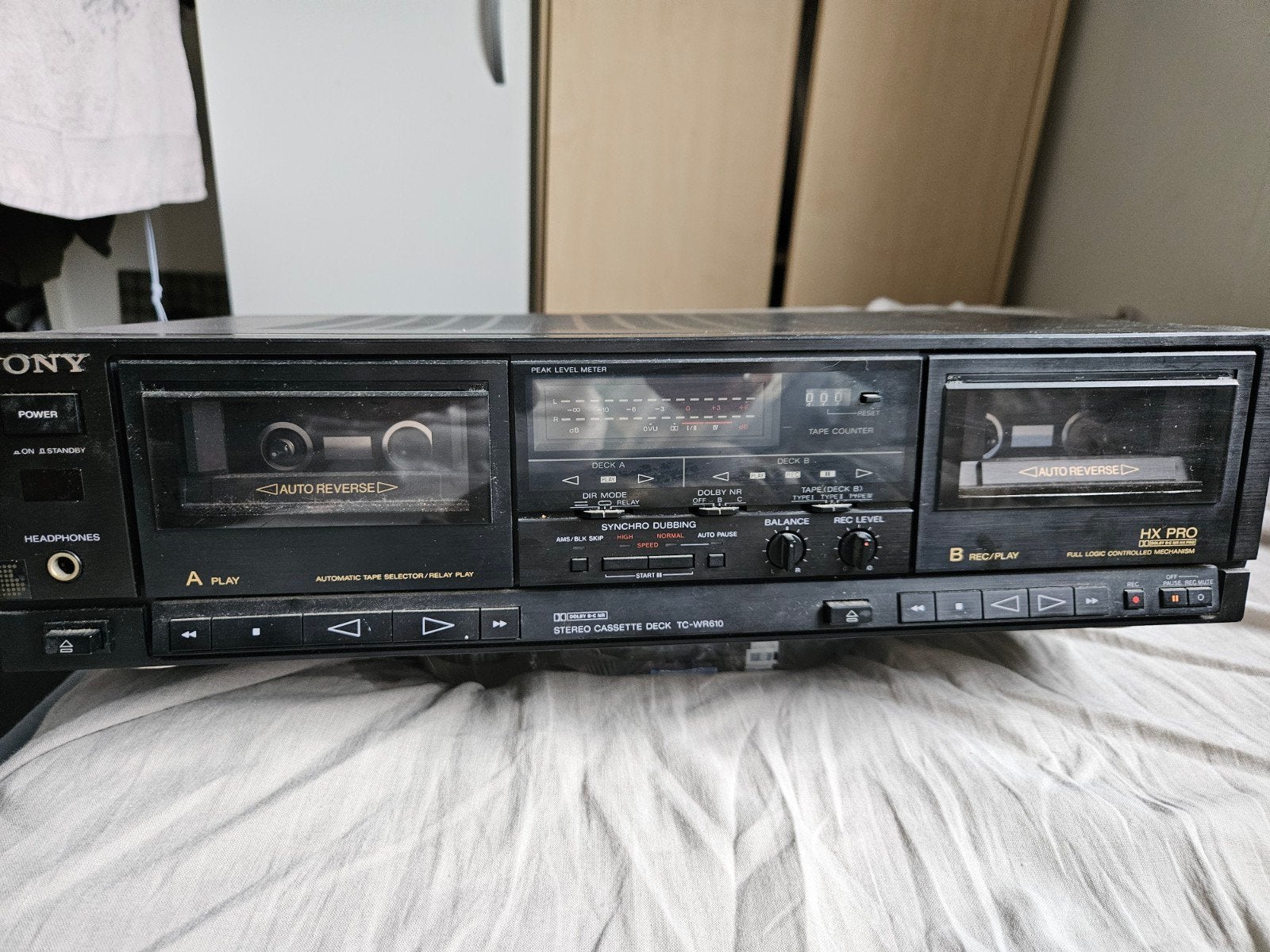 Sony TC-WR610 Dubbel Cassettedeck met Auto-Reverse, Audio, Tv en Foto, Cassettedecks, Ophalen of Verzenden, Dubbel, Sony, Tiptoetsen