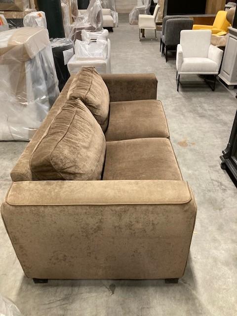 3 zitsbank stof velvet velours bruin Henders & Hazel, Huis en Inrichting, Banken | Bankstellen, Driepersoons, 75 tot 100 cm, Ophalen of Verzenden
